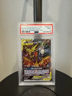 2019 Pokemon Sun & Moon Black Star Moltres & Zapdos & Articuno GX Promo PSA 9 - Image 1