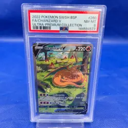 PSA 8 Charizard V SWSH260 Black Star Promo 2022 Ultra Premium Collection Pokemon - Image 1