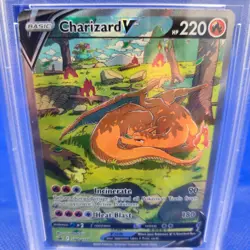PSA 8 Charizard V SWSH260 Black Star Promo 2022 Ultra Premium Collection Pokemon - Image 2