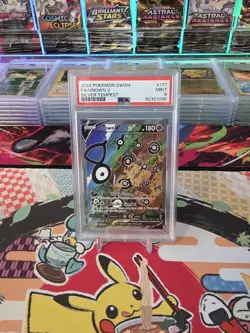 2022 POKEMON SWSH SILVER TEMPEST #177 ALTERNATE ART FA/UNOWN V MINT PSA 9 - Image 3