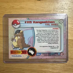 Kangaskhan #115 Topps Blue Label TV Animation Edition Non Holo Pokemon 1999 NM - Image 2