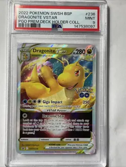 Pokemon Go TCG Slabs Lot Bundle Dragonite VSTAR 236 Radiant Blastoise 18 PSA 9&8 - Image 2