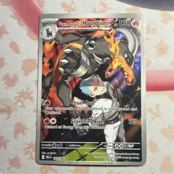 Pokemon Team Rocket's Houndoom Illustration Rare Holo 191/182 Sv10 130HP - Image 4