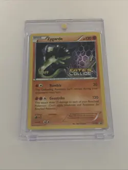 LP Pokemon TCG: Zygarde XY129 PRE RELEASE STAFF STAMPED XY Fates Collide Promo - Image 1