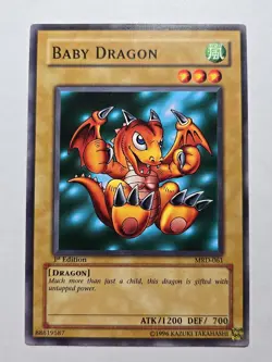 Yu-Gi-Oh! TCG Baby Dragon Metal Raiders MRD-E061 1st Edition Common - Image 1
