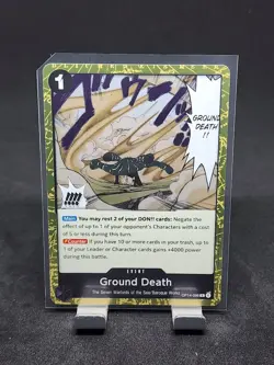 Ground Death One Piece The Azure Sea's Seven #OP14-096 Rare Gold Foil - Image 1