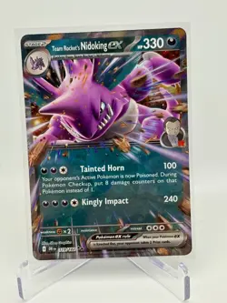 Team Rocket's Nidoking ex 119/182 Destined Rivals Mint Pokemon Card - Image 1