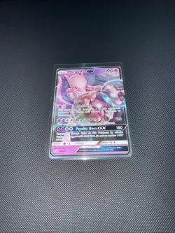 Pokemon TCG Mewtwo GX Black Star Promo Holo Card Sun & Moon SM196 (NM) - Image 1