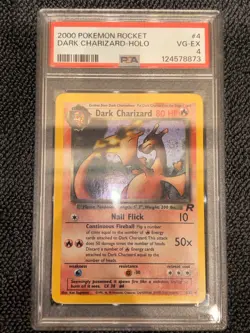 Pokemon Dark Charizard TCG Holo Rare Card 4/82 PSA 4 - Image 1