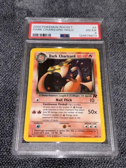 Pokemon Dark Charizard TCG Holo Rare Card 4/82 PSA 4 - Image 2