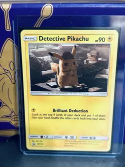 Detective Pikachu SM194 Black Star Promo Holo Pokemon Card NM - Image 1