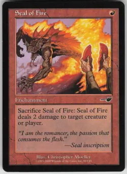 Magic the Gathering TCG Seal of Fire C Nemesis 98 - Image 1