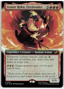 MTG Avatar Roku Firebender Extended Art Foil NM Avatar Last Airbender: Magic 191 - Image 1