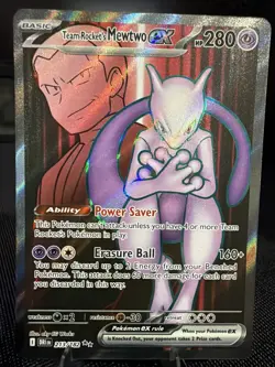 Pokemon Team Rocket's Mewtwo ex 213/182 Sv10: Destined Rivals Holo - Image 1