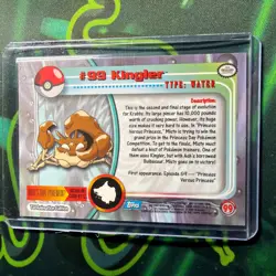 Kingler #99 2000 Topps Pokemon TV Animation Edition Series 2 - Image 2