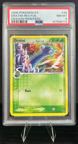 2006 POKEMON EX DRAGON FRONTIERS 46/101 DRATINI DELTA SPECIES REVERSE FOIL PSA 8 - Image 1