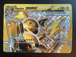Raichu BREAK 50/162 Rare Pokemon XY BREAKthrough 2015 Pokemon TCG Hp/dmg - Image 1