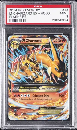 2014 POKEMON XY FLASHFIRE #13 M CHARIZARD EX PSA 9 - Image 1