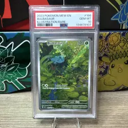 Pokemon Bulbasaur Illustration Rare Holo 166/165 Scarlet & Violet 151 PSA 10 - Image 1