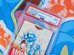 Gyarados 1996 Pokemon Japanese Bandai Carddass Vending #130 RED - Vintage PSA 9 - Image 3