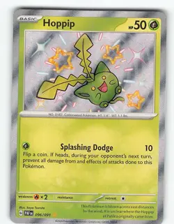 HOPPIP 096/091 SHINY RARE PALDEAN FATES POKEMON NM - Image 2