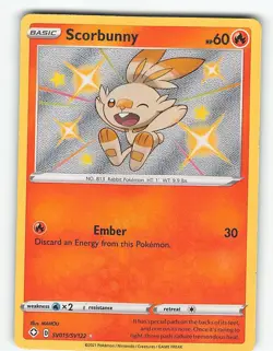 SCORBUNNY SV015/SV122 RARE SHINY SHINING FATES SHINY VAULT POKEMON NM - Image 2