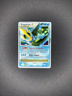 Pokemon TCG Empoleon LV.X DP11 Holo 2007 Diamond & Pearl Black Star Promo HP/DMG - Image 1