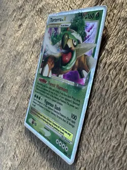 2007 Pokemon TCG Diamond & Pearl Torterra LV.X Black Star Promo DP09 Holo MP HP - Image 2