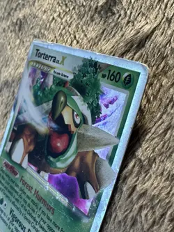 2007 Pokemon TCG Diamond & Pearl Torterra LV.X Black Star Promo DP09 Holo MP HP - Image 3
