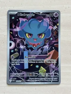 Pokemon Misdreavus 233/217 Mega Evolution Ascended Heroes Full Art Holo New Rare - Image 1