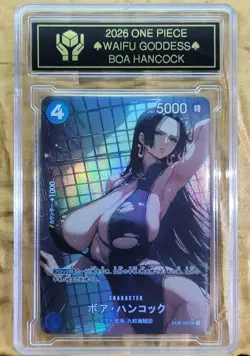 BOA HANCOCK Waifu Goddess Holographic Card CUSTOM MADE Black label - Image 1