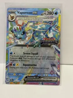 Pokemon Vaporeon ex Promo EX Stamped 023/131 Prismatic Evolutions Card - Image 1