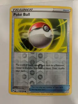 Poke Ball 137/159 Pokeball - Crown Zenith Reverse Pokemon Holo Foil Nice! - Image 1