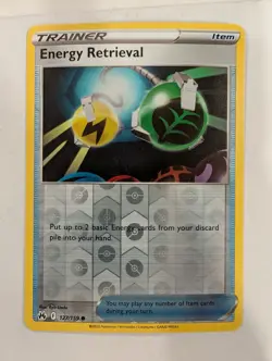 Energy Retrieval 127/159 - Crown Zenith Reverse Pokemon Holo Foil Nice! - Image 1