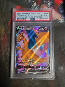 Charizard V SWSH050 SWSH: Sword & Shield Promo Cards Holo Gem Mint PSA 10 - Image 1
