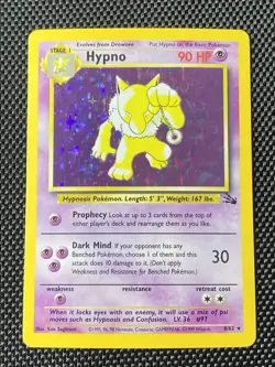 Hypno 8/62 Fossil Holo Rare Pokemon TCG Card LP+ - Image 1