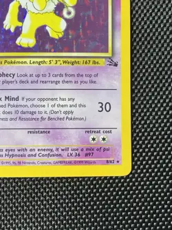 Hypno 8/62 Fossil Holo Rare Pokemon TCG Card LP+ - Image 3