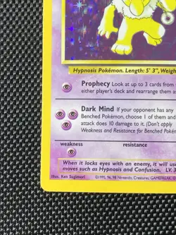 Hypno 8/62 Fossil Holo Rare Pokemon TCG Card LP+ - Image 4