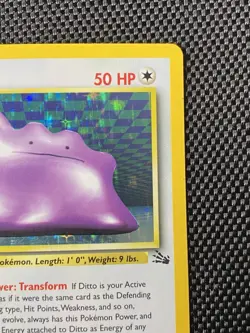 Ditto Holofoil Card 3/62 Base Fossil Set Card RARE Pokemon 1999 - Image 3