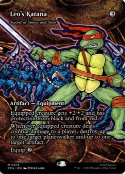 Leo's Katana - Sword of Sinew and Steel (Borderless) 18 PZA Bonus Sheet NM - Image 1