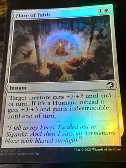 Flare of Faith FOIL , Innistrad Midnight Hunt , NM ,MTG,FREE SHIPPING - Image 3