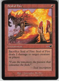 Magic the Gathering TCG Seal of Fire C Nemesis 98 - Image 1