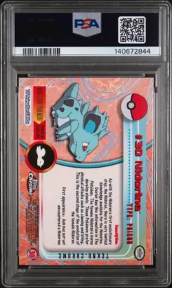 2000 TOPPS CHROME POKEMON T.V. TEKNO #30 NIDORINA PSA 7 - Image 2