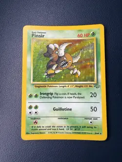 Pokemon WOTC Pinsir #9/64 2000 Portuguese Jungle Holo Rare MP - Image 3