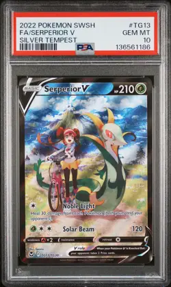 Pokemon Silver Tempest Serperior V TG13 PSA 10 - Image 1