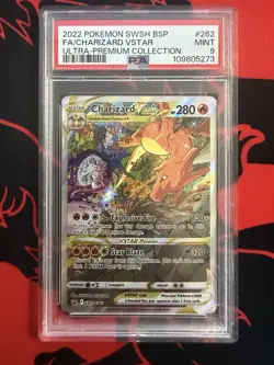 Pokemon Charizard VSTAR SWSH262 Ultra-Premium Promo Full Art Holo PSA 9 2022 - Image 1