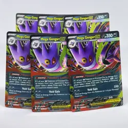 6 Mega Gengar EX Holo Cards Pokemon TCG Mega Evolution EX Lot English - Image 1