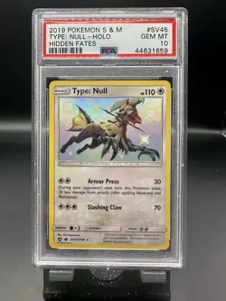2019 Pokemon Shiny TYPE: NULL SV45 Sun & Moon Hidden Fates PSA 10 Gem Mint - Image 1