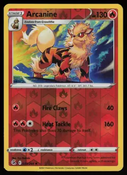 ARCANINE 033/264 RARE FUSION STRIKE POKEMON REVERSE HOLO NM/M - Image 1