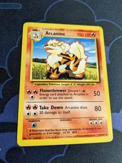 Arcanine 23/102 Base Set Pokemon Card TCG WOTC Pokemon Trading Card Game Vintage - Image 2
